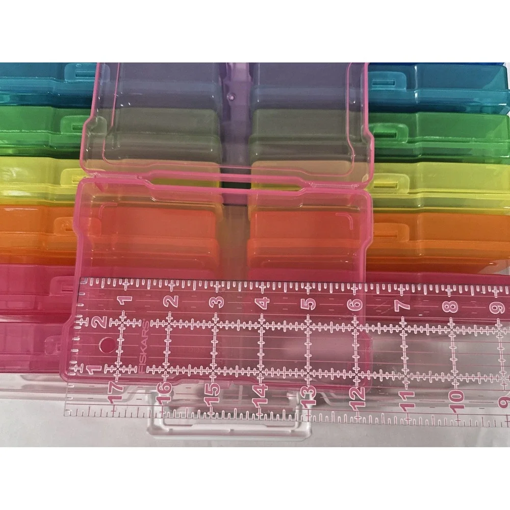 Simply Tidy Craft Storage Case 16 Inner Containers Rainbow Multicolored 4x6 Case